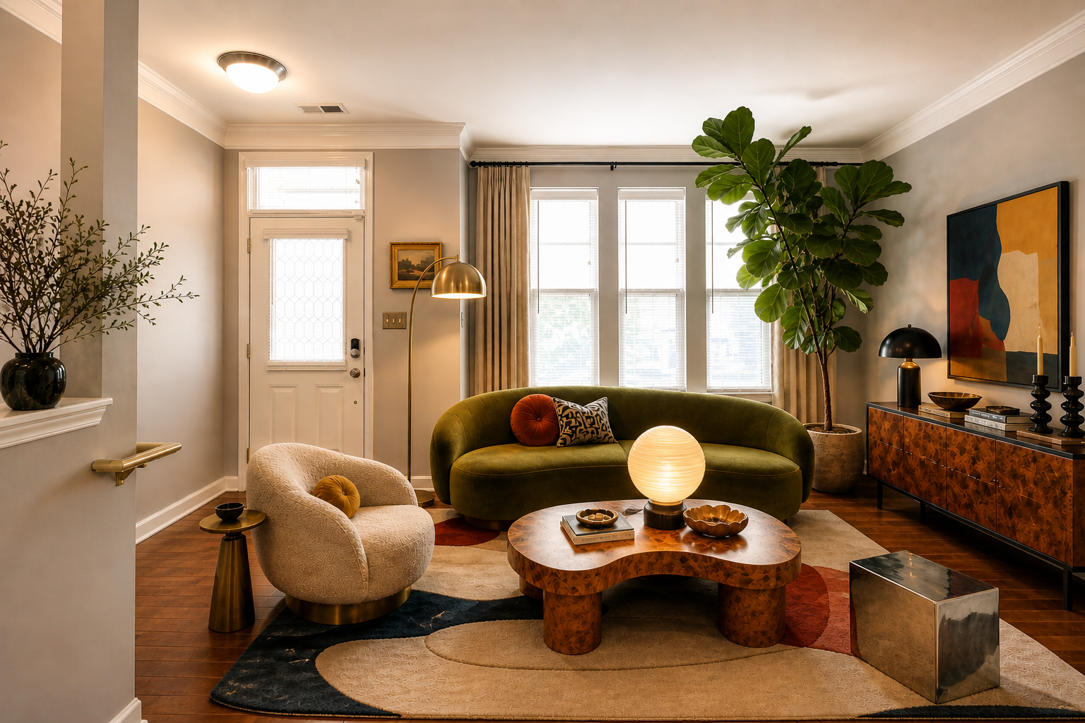 Vintage modern mix room